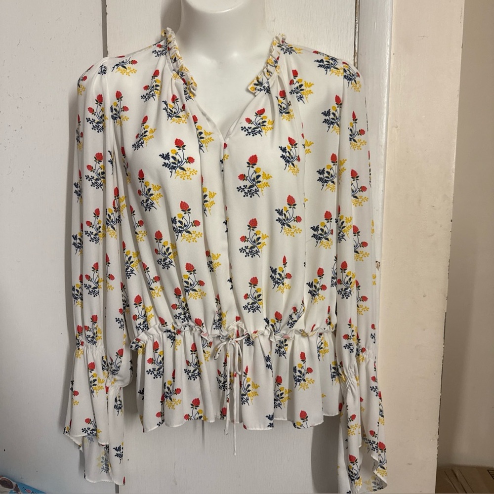 Derek Lam Collective Floral Print Tie Waist Long Sleeve 
Size 54 (18)